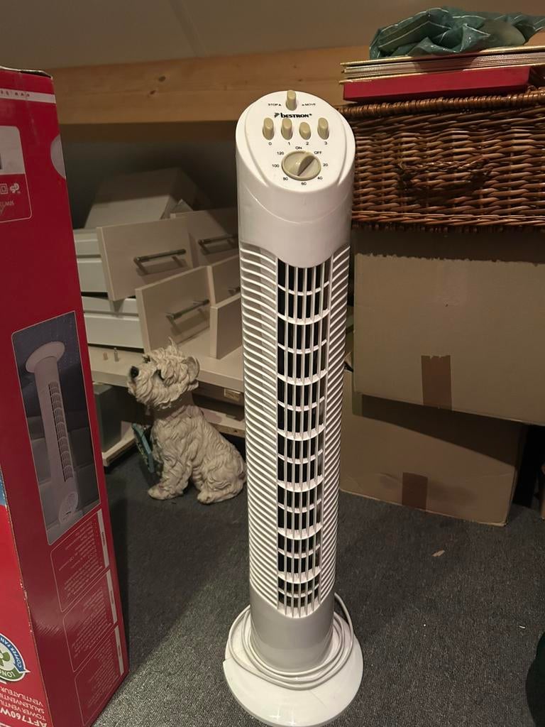 Bestron Torenventilator - Wit, Krachtig en Compact, Witgoed en Apparatuur, Ophalen, Gebruikt, Torenventilator