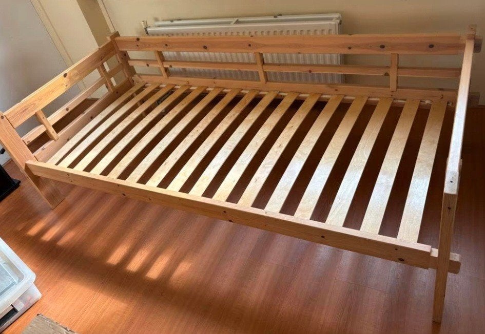 Lifetime bed 90x200, Ophalen, 85 tot 100 cm, Gebruikt, Matras