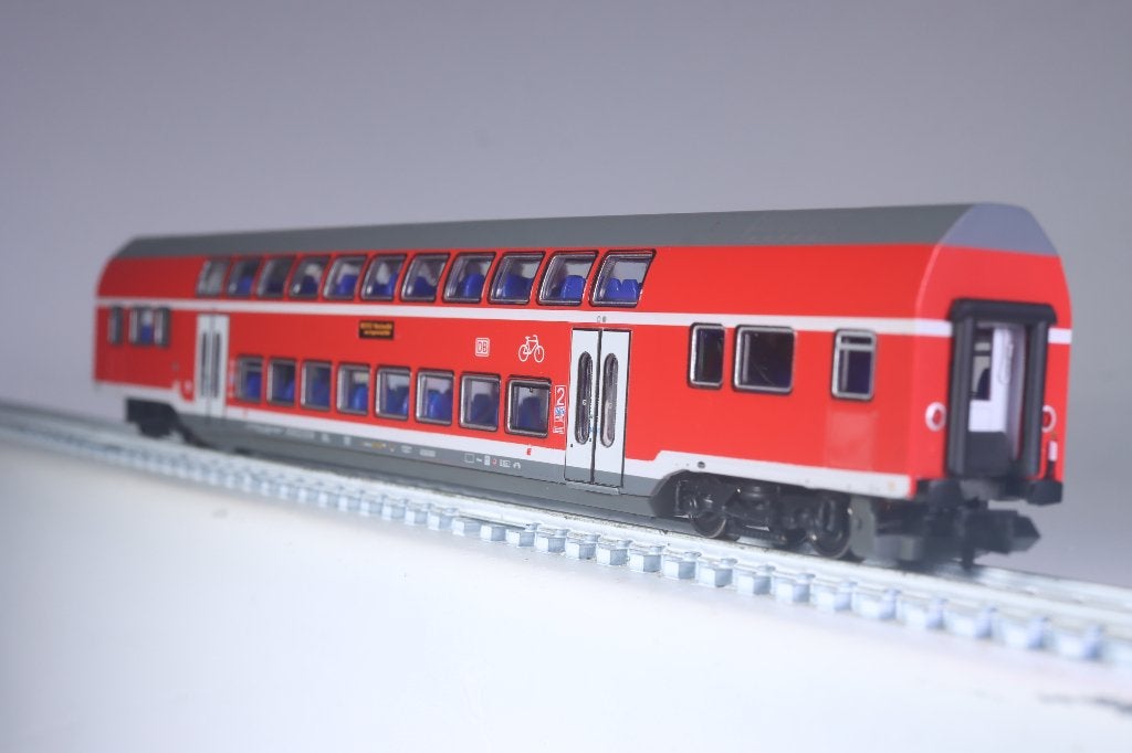 2 x dubbeldekker 2e kl type DBpza, rood, DB AG, Overige merken, Gelijkstroom, Ophalen of Verzenden, Nieuw