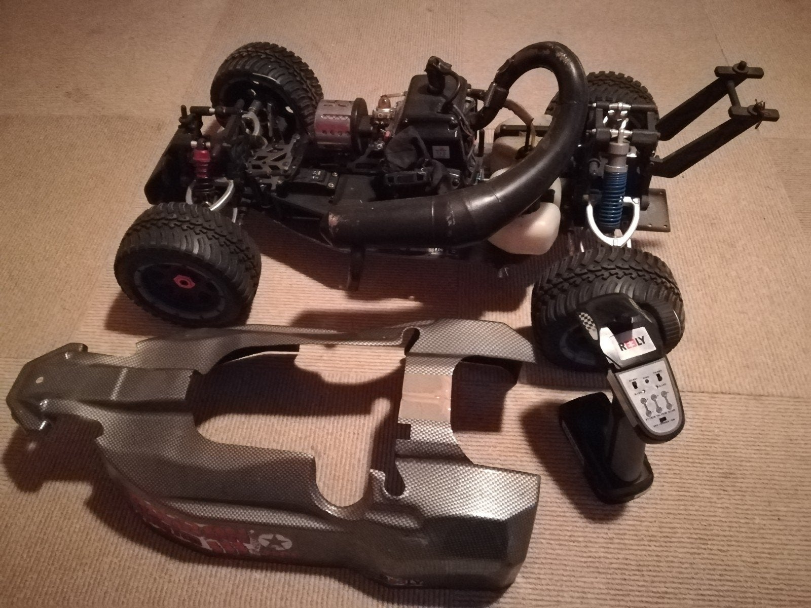 1:5 reely carbon RC benzine auto, Hobby en Vrije tijd, Ophalen, Benzine, Gebruikt, Auto offroad