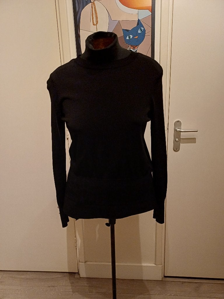 Nieuwstaat zwart truitje H&M mt M, Maat 38/40 (M), H&M, Zwart, Ophalen of Verzenden