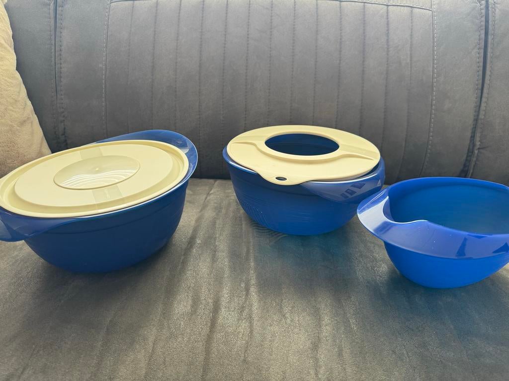 Tupperware bewaarbak vergiet set, Huis en Inrichting, Keuken | Tupperware, Nieuw, Bak of Kom, Blauw, Ophalen of Verzenden