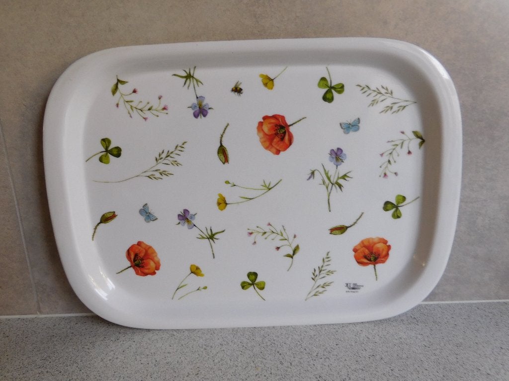 Dienblad 26x36,5 cm. Flowers of the field JET by ter Steege, Huis en Inrichting, Keuken | Servies, Kunststof, Overige typen, Ophalen of Verzenden