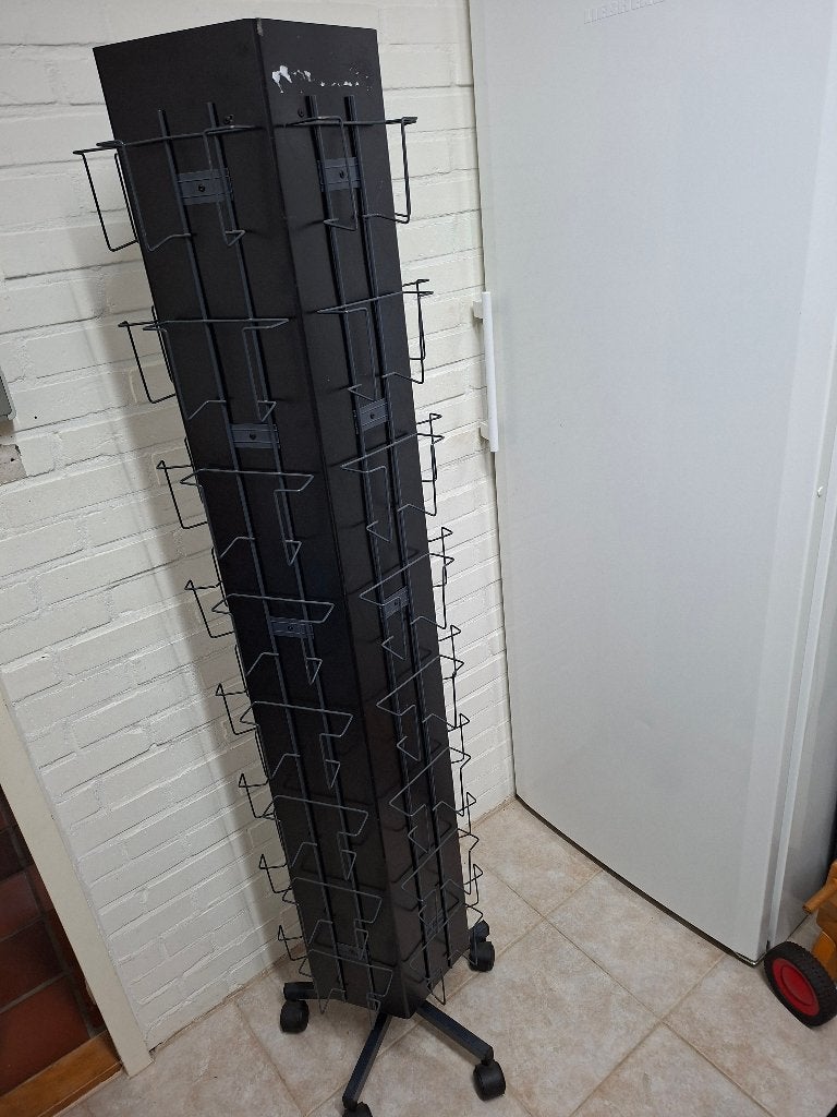 kaartenrek kaartenmolen op wielen voor kaarten/boeken, Ophalen, Gebruikt