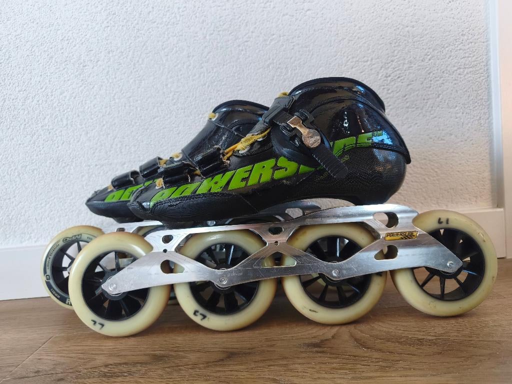 Leuke powerslide C6 skeelers maat 43, grote wielen!, Sport en Fitness, Skeelers, Ophalen of Verzenden, Zo goed als nieuw, Inline skates 4 wielen
