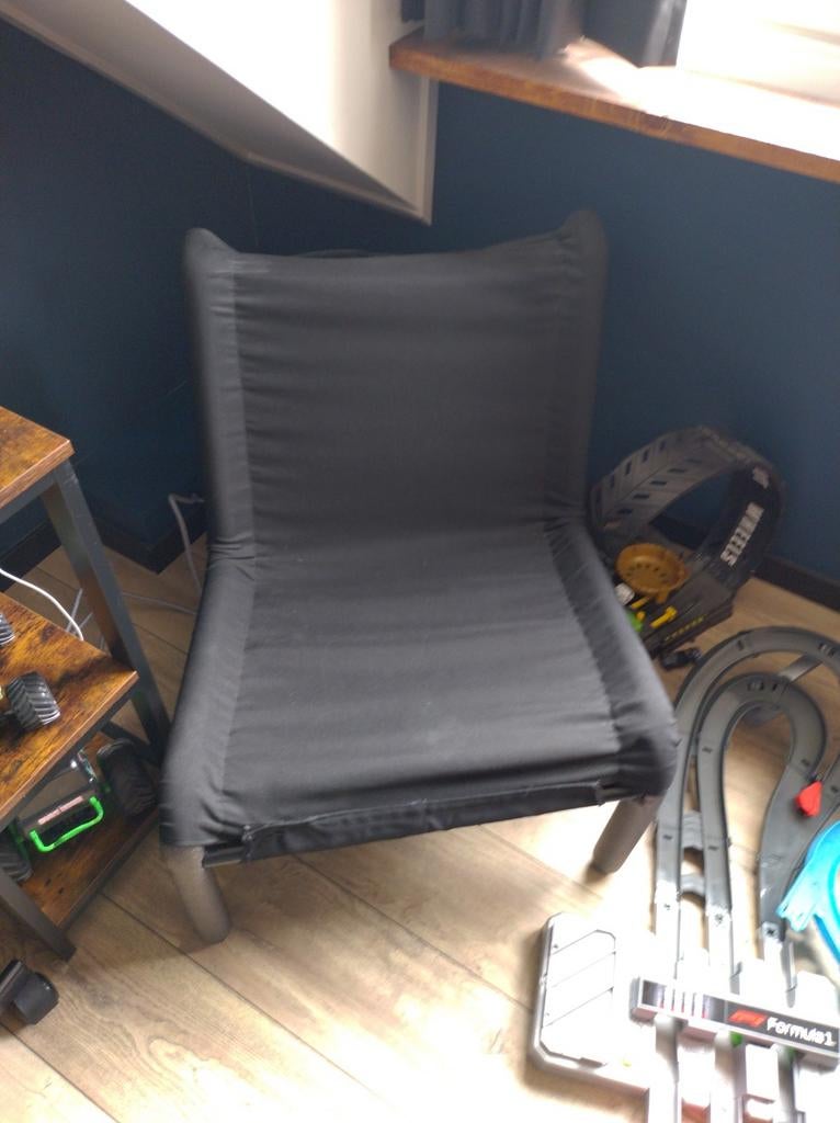 IKEA stoel - Zwarte stoffen stoel, Ophalen, Gebruikt, Zwart, Modern, Casual