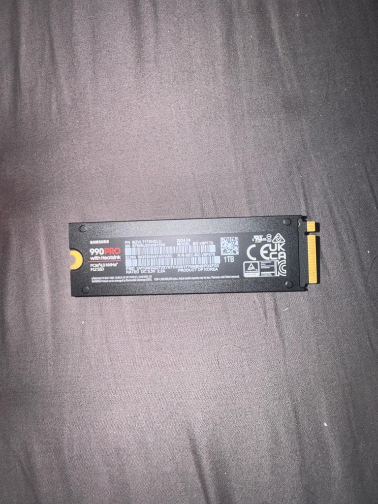 M.2 1 tb SSD, samsung 990 pro met heatsink, Computers en Software, Harde schijven, Ophalen of Verzenden, Zo goed als nieuw, Desktop