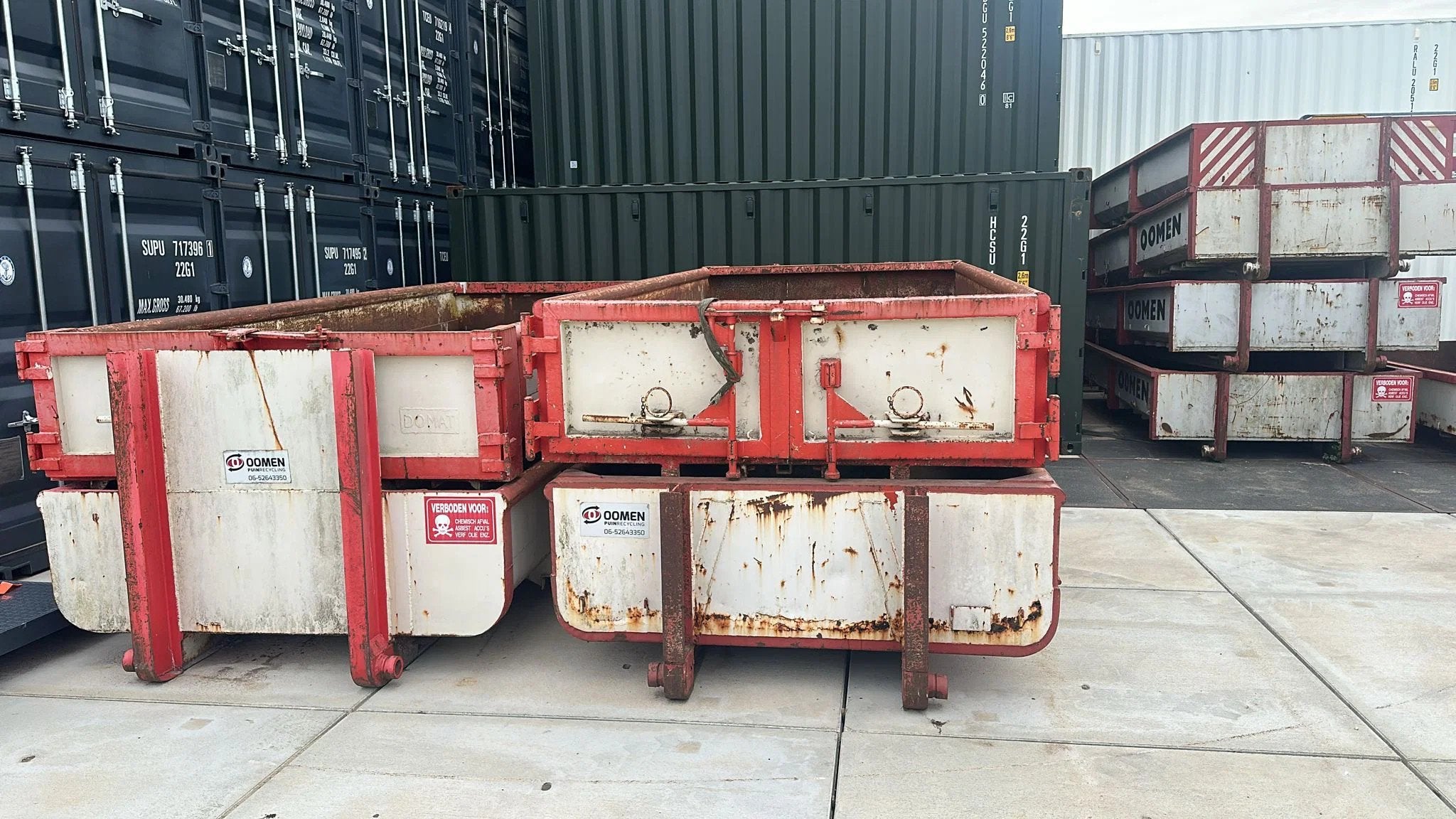 AJK Gebruikte 8m3 open container 5 meter lanf
