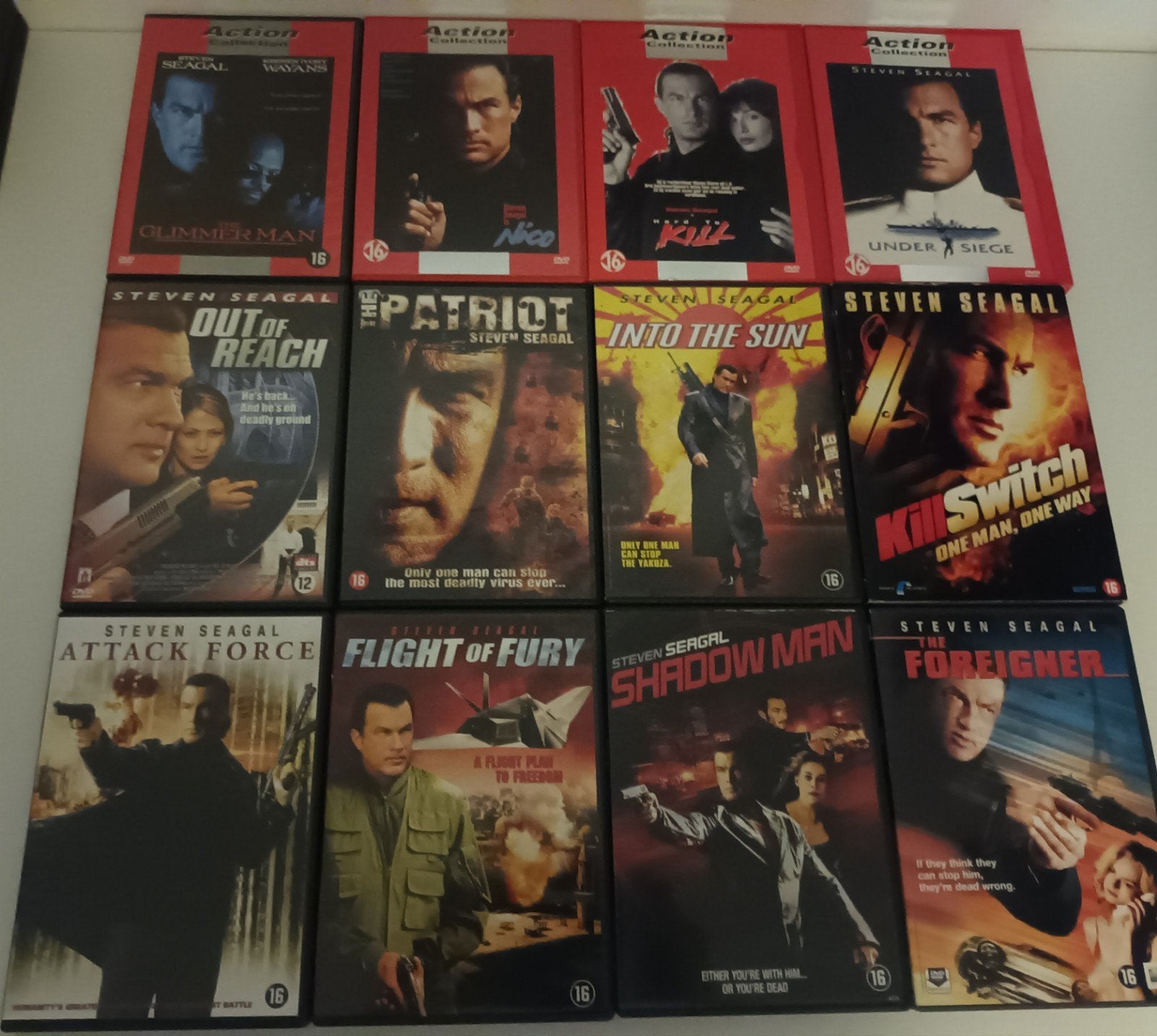 12 dvds Steven Segal, Verzenden, Zo goed als nieuw