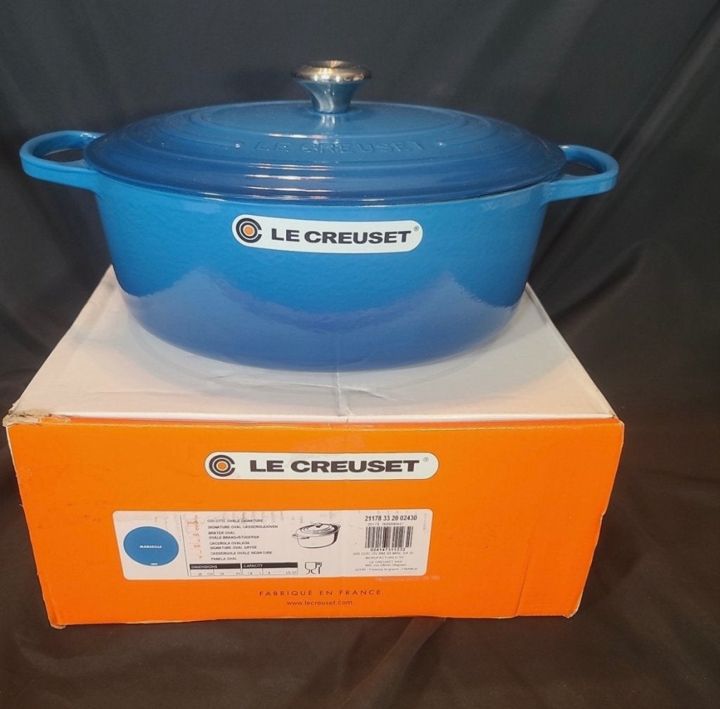 Le Creuset braadpan / Dutch oven, Huis en Inrichting, Keuken | Potten en Pannen, Ophalen of Verzenden, Gietijzer