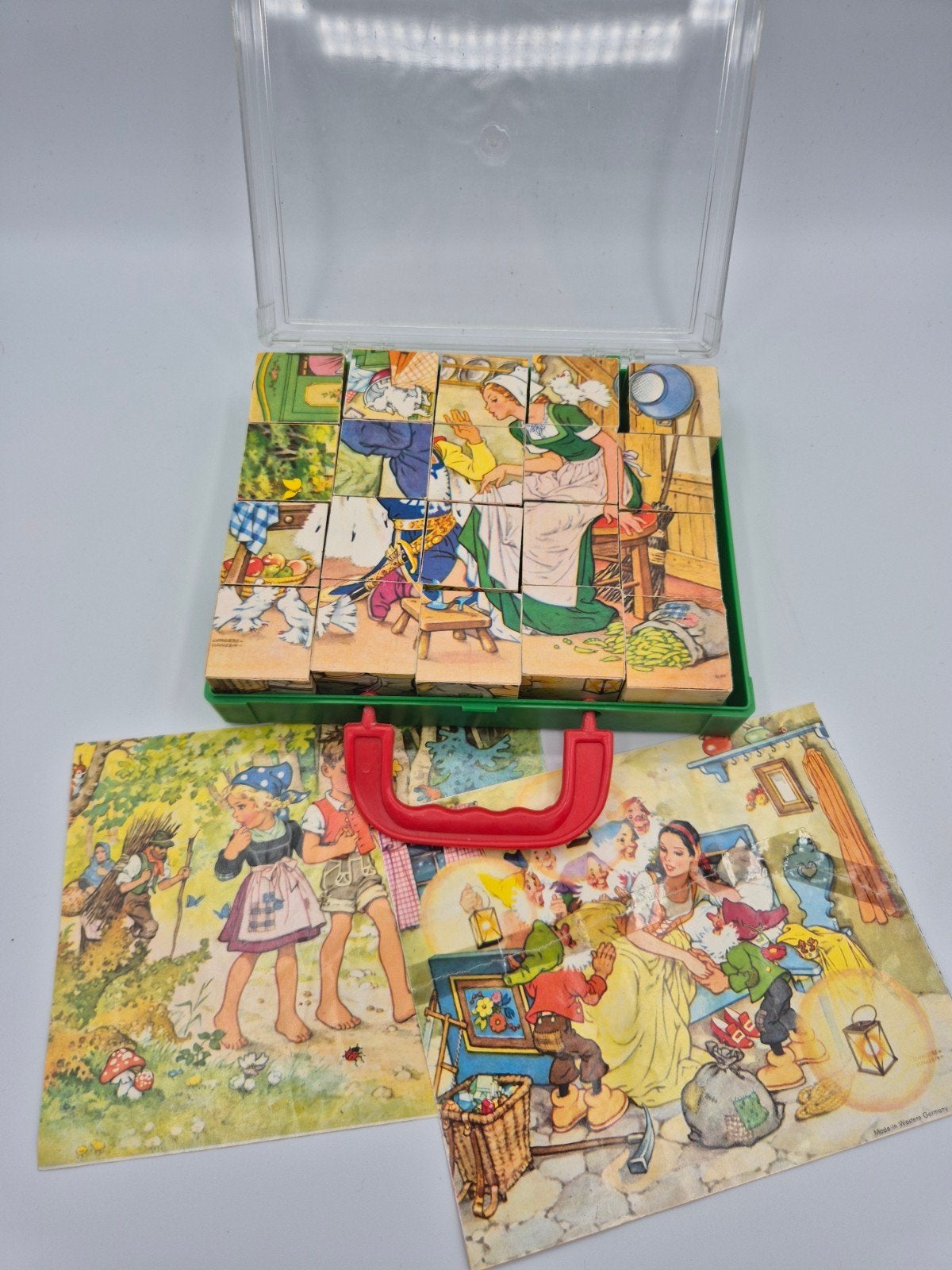 Eichhorn Sprookjes Kubuspuzzel - Vintage, Eichhorn, Onbekend (Gemaakt in West-Duitsland), 2 tot 4 jaar, Gebruikt