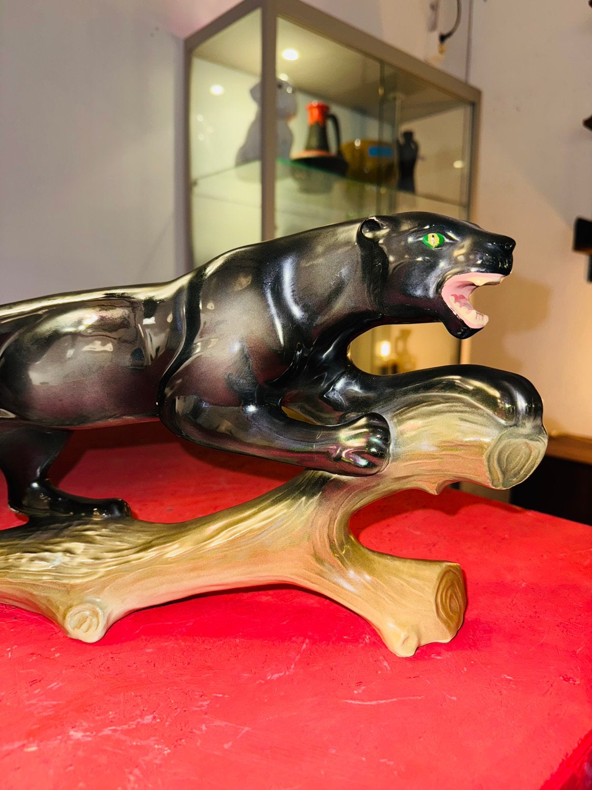 Vintage Jema Holland Panter op boomstam beeld nummer 328, Ophalen of Verzenden