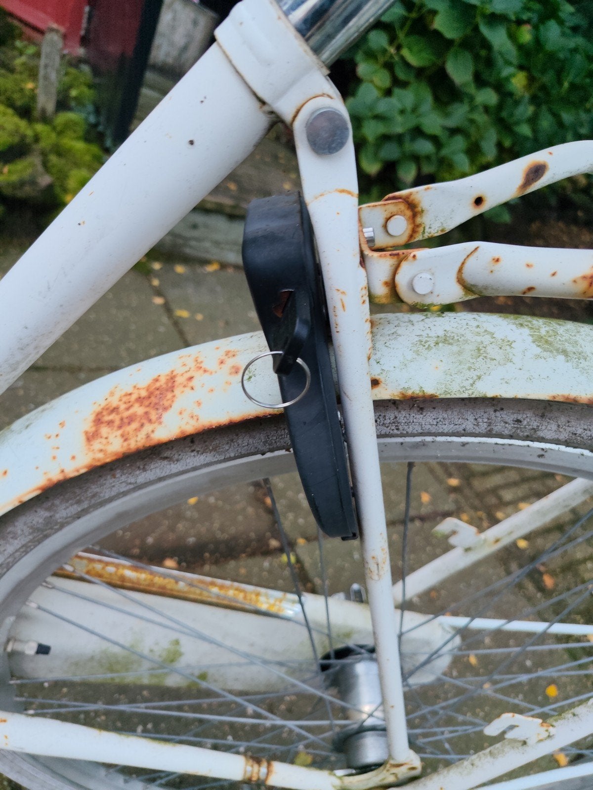 witte omafiets met terugtraprem...., Ophalen of Verzenden, Gebruikt
