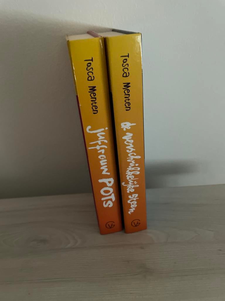 Tosca Menten Boeken: Juffrouw Pots & De Verschrikkelijke Ste, Ophalen of Verzenden, Zo goed als nieuw