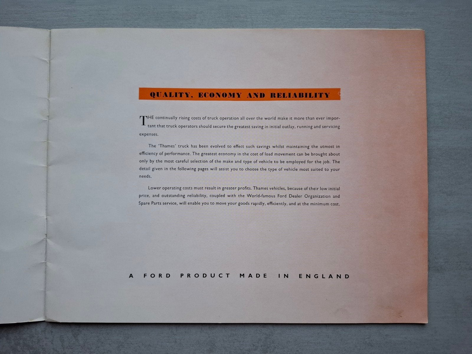 Ford Thames Commercial Vehicles brochure, Ophalen of Verzenden, Gelezen, Ford
