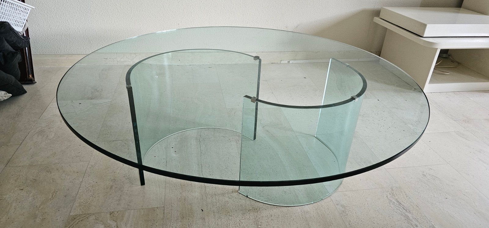 Vintage stijlsalontafel. Gallotti & Radice. Voet = los., Ophalen, 100 tot 150 cm, Vintage, Rond