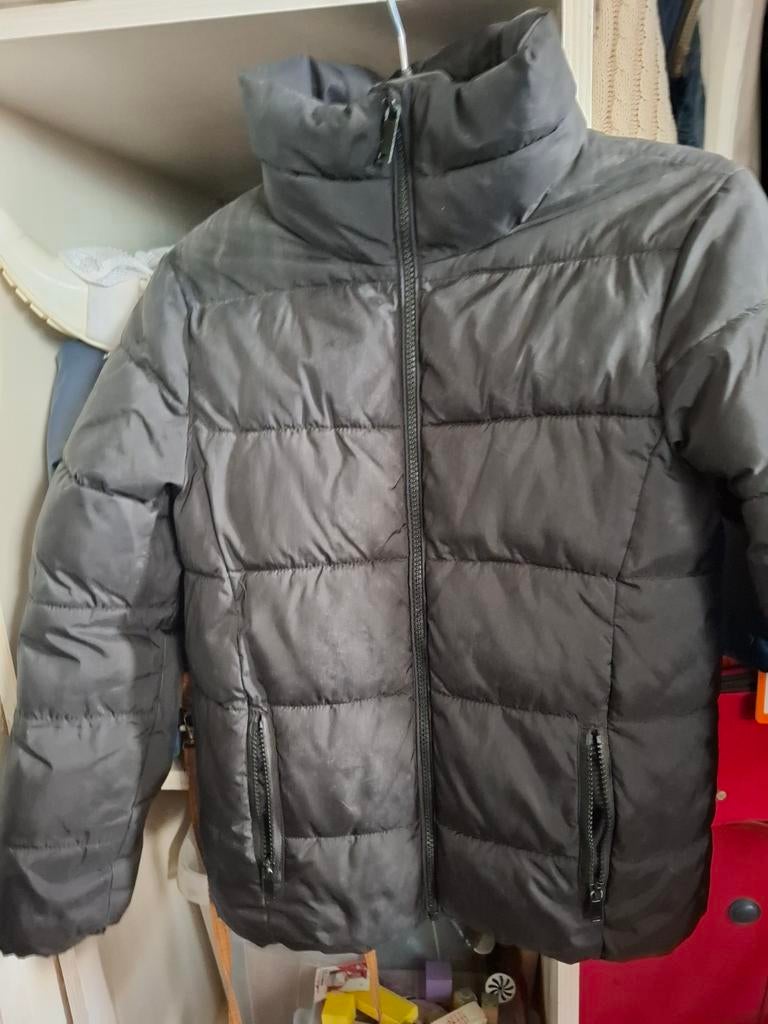 H&M Zwarte Puffer Jas Maat 158 (12-13Y), Ophalen, H&M, Zwart, Zo goed als nieuw