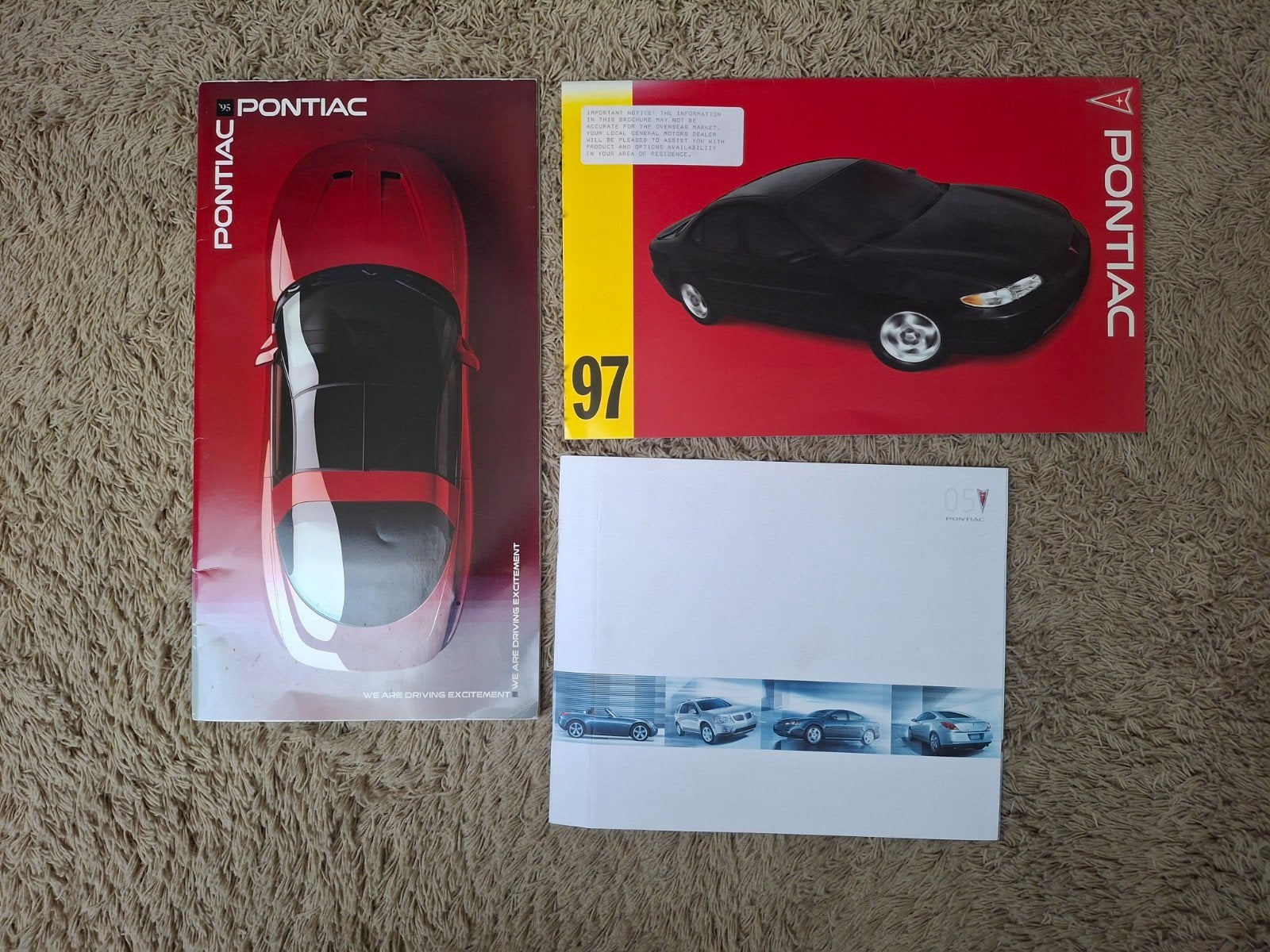 3x autofolder Pontiac diverse, Verzenden, Zo goed als nieuw, Algemeen