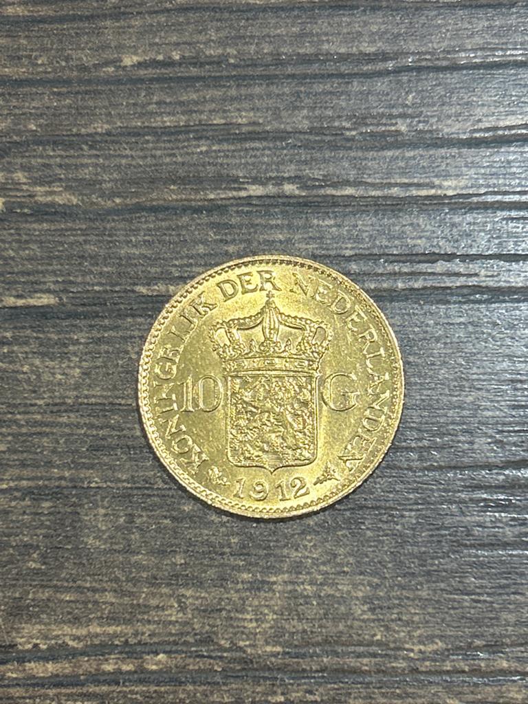 Gouden Tientje Wilhelmina 1912, Koningin Wilhelmina, Losse munt, 10 gulden, Goud