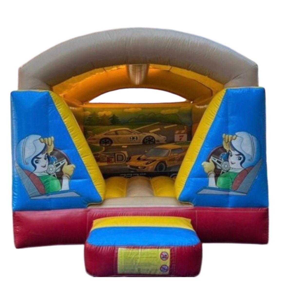 Springkussen Aqua & Auto Thema met certificaat en blower, Ophalen, Gebruikt