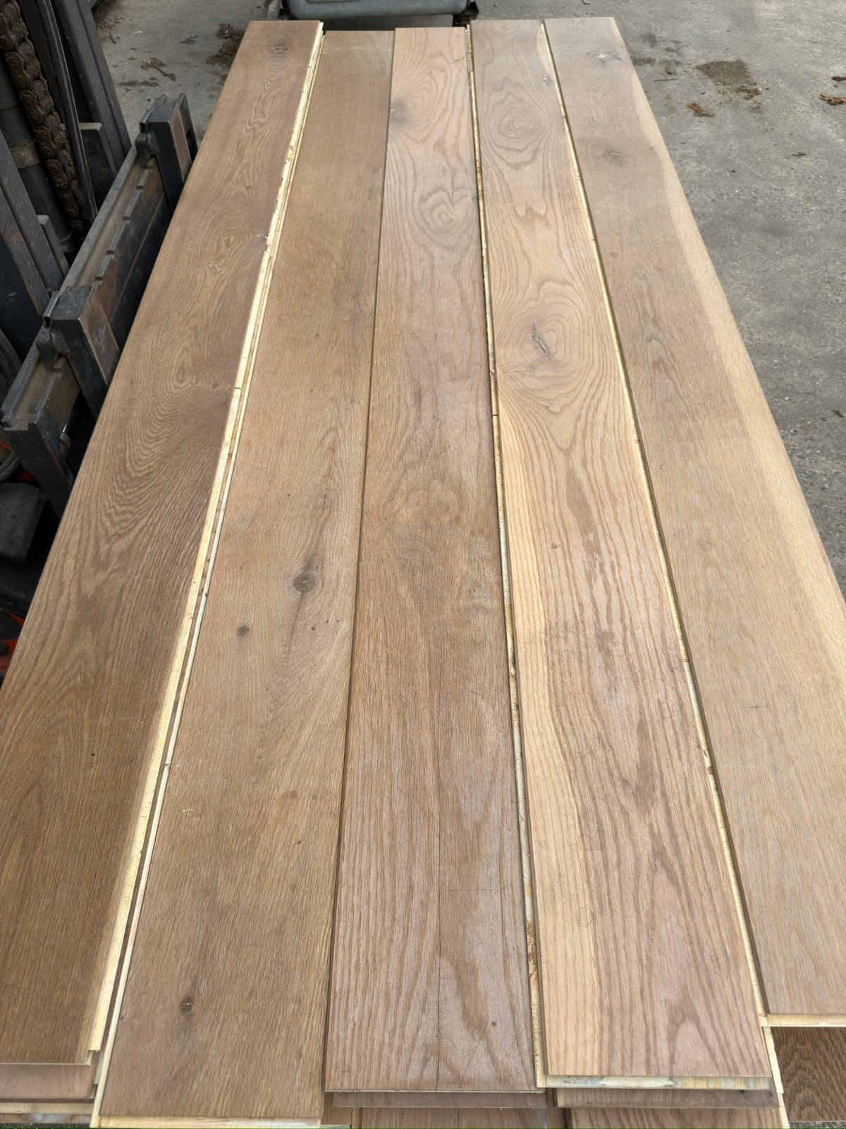 Eiken vloer 40 m2 multivloer 18,5 cm breed 1,9cm dik top 5mm, Ophalen, Gebruikt, Vloerdelen of -planken, 10 m² of meer