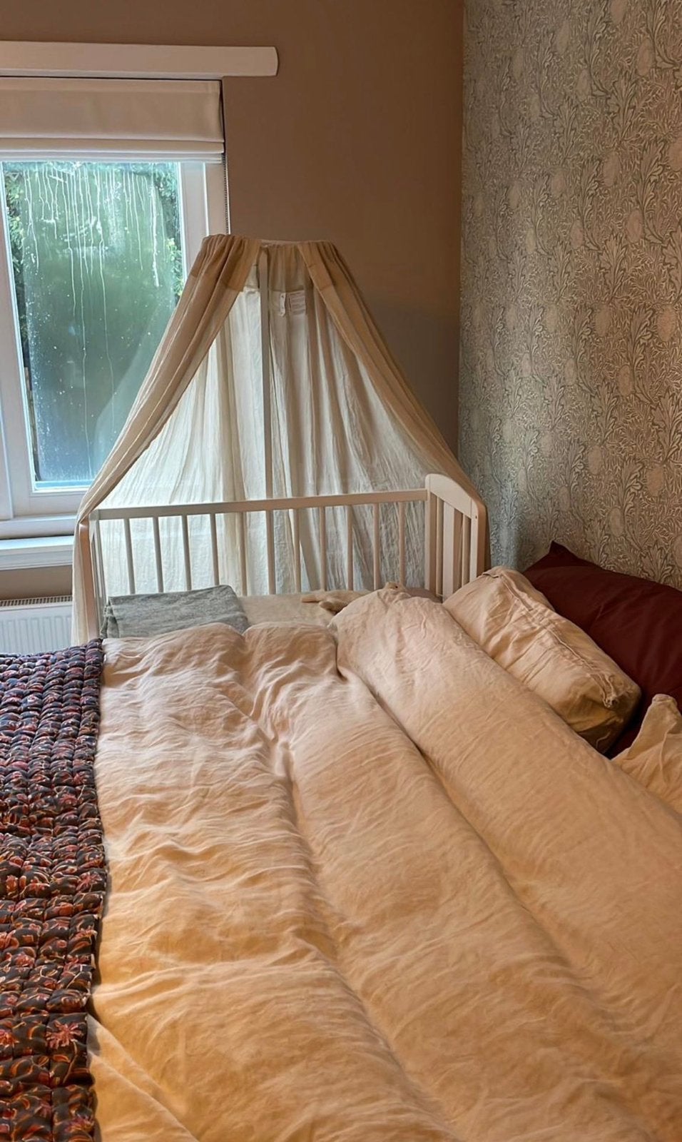 Jollein wieghemel / sluier + piekstok, Beige, Gebruikt, Jollein, Ophalen of Verzenden
