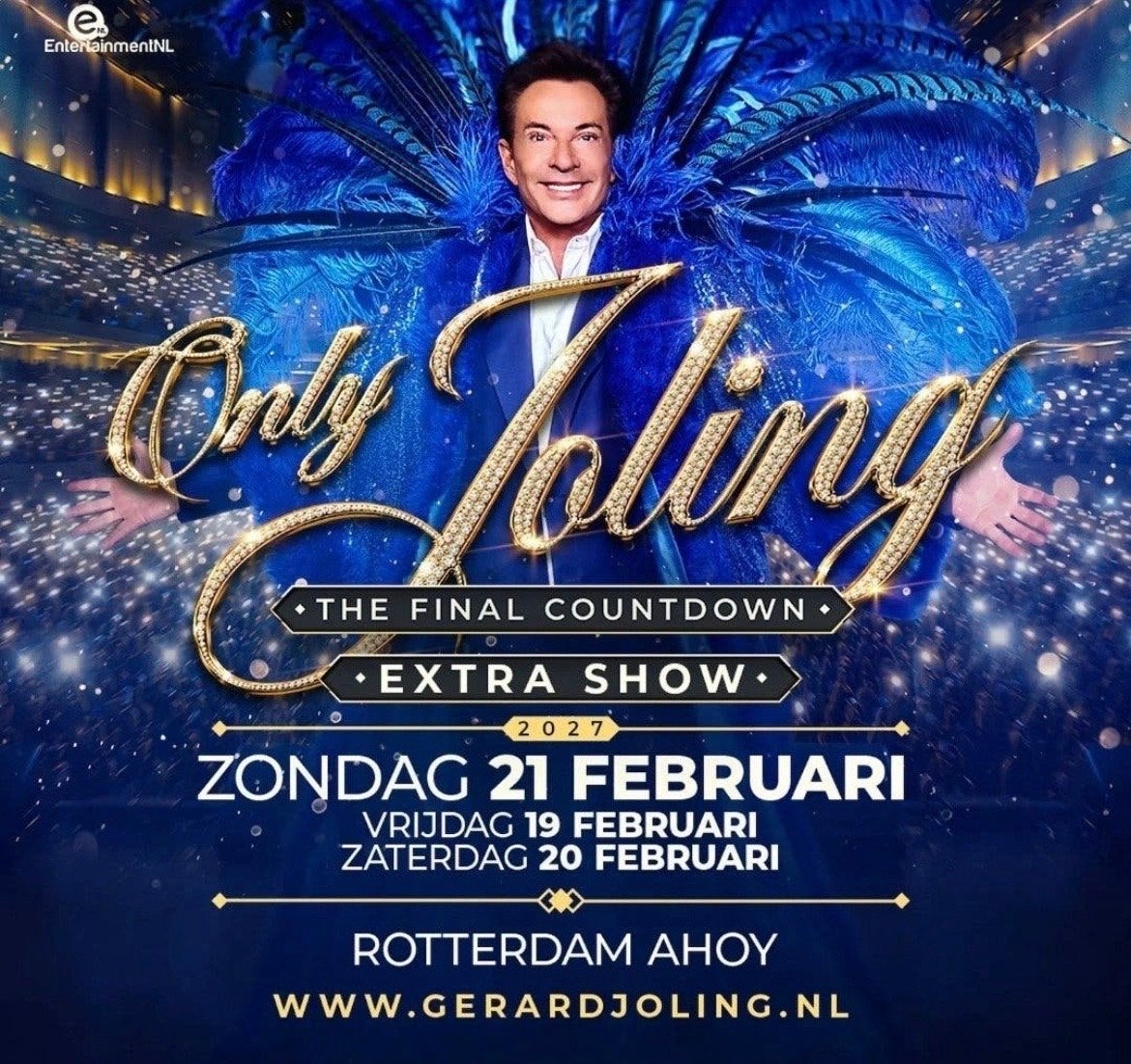 2 tickets 1e rang! Gerard Joling, Tickets en Kaartjes, Twee personen, Februari