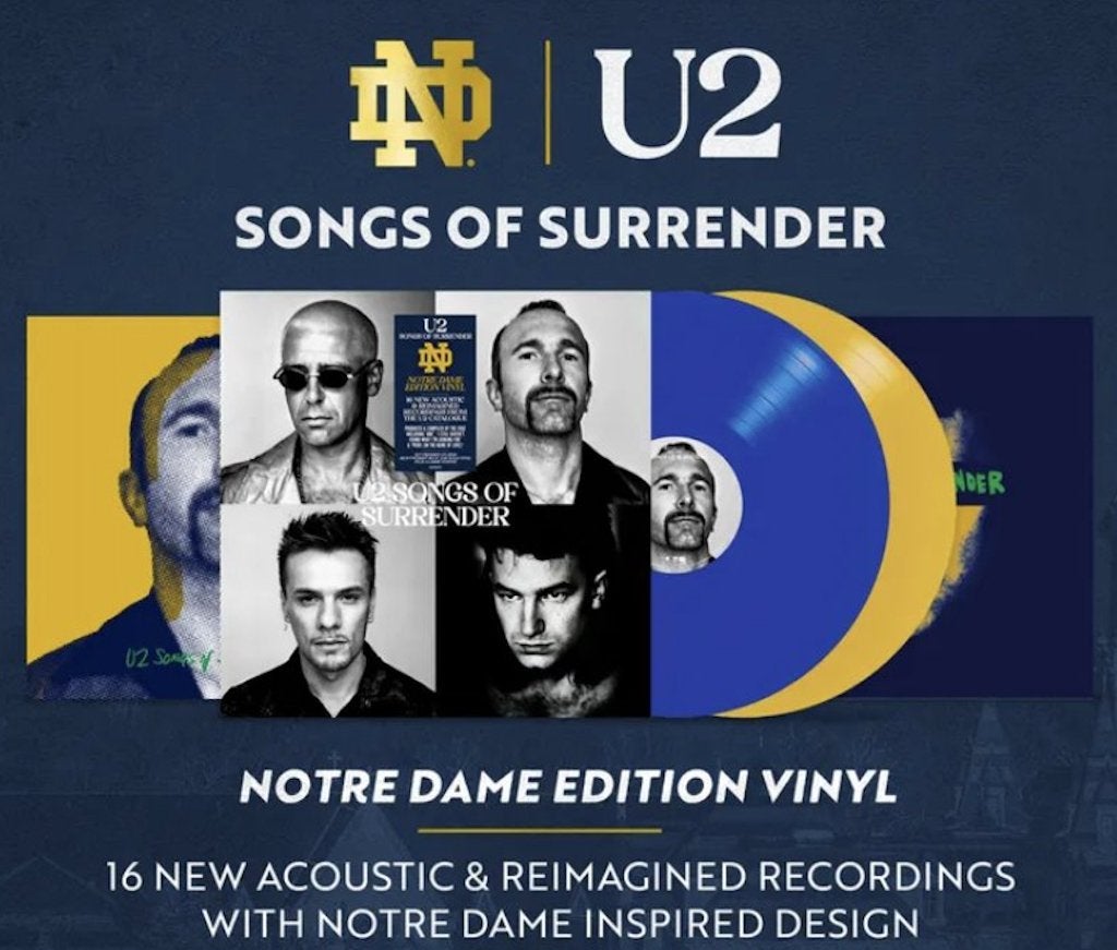 Vinyl 2LP U2 Songs Of Surrender Notre Dame BLUE&GOLD NIEUW, Inclusief poster, Pop, Ophalen of Verzenden, 12 inch