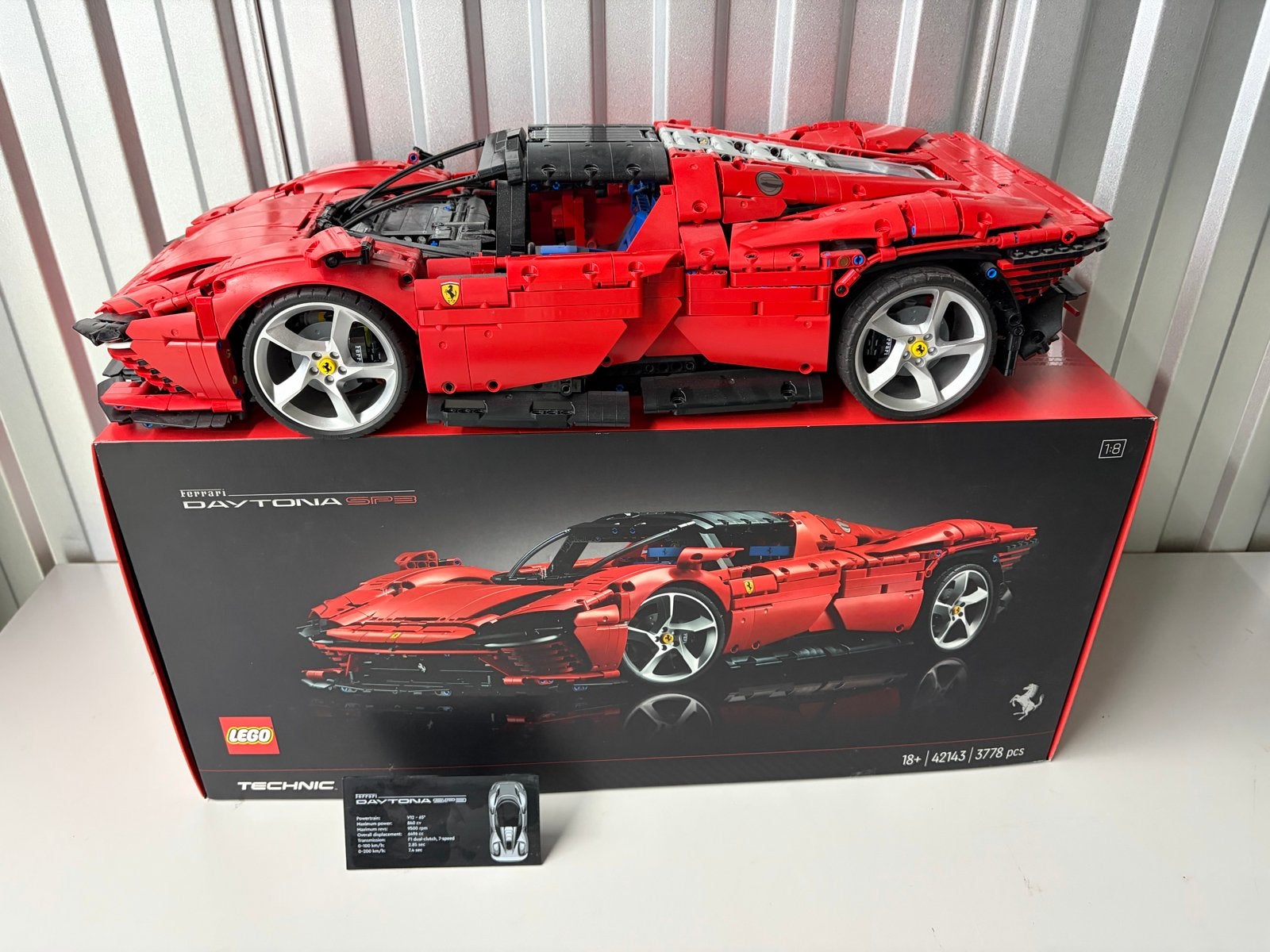 LEGO Technic Ferrari Daytona SP3 42143 zgan, Ophalen, Lego, Zo goed als nieuw, Inclusief doos