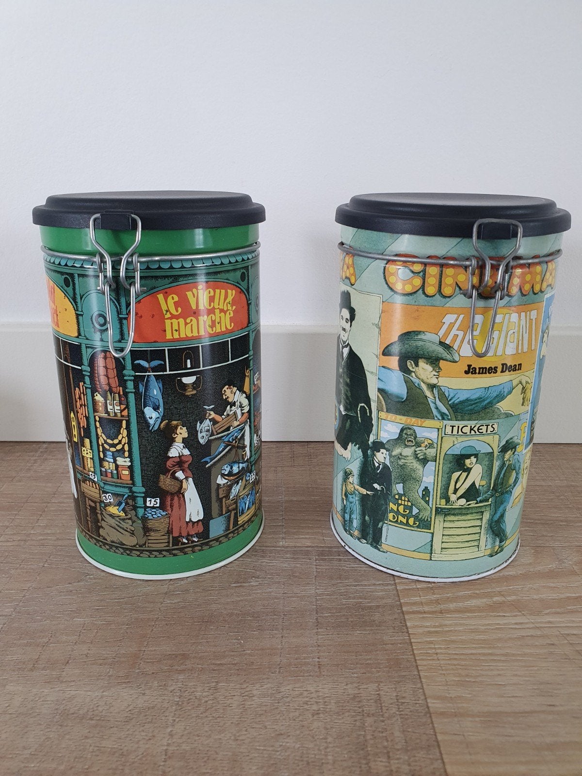 Zeldzame antieke Italiaanse koffieblikken bakeliete deksel, Verzamelen, Blikken, Ophalen of Verzenden, Gebruikt, Overige