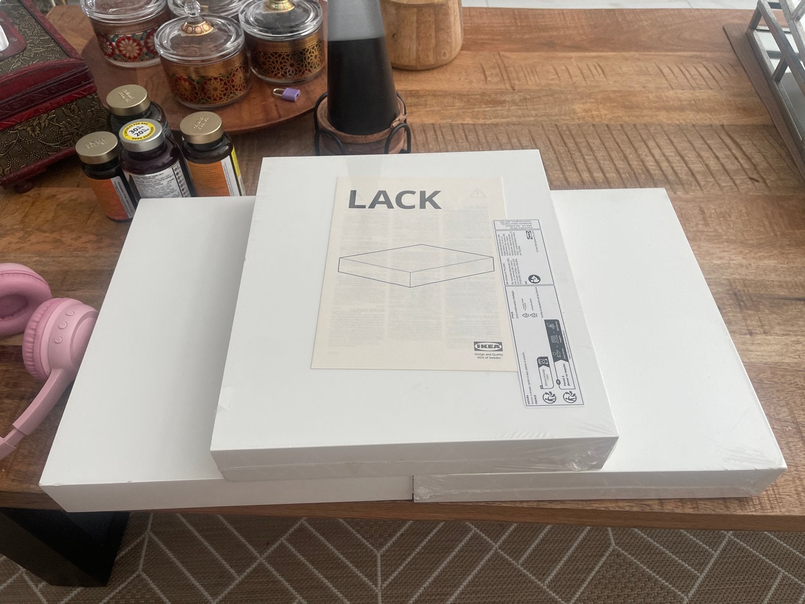 3 nieuwe IKEA LACK wandplankjes, wit, Ophalen of Verzenden, Nieuw