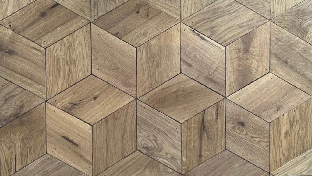 3D - Kubus eiken houten vloer - geschikt op vloerverwarming, Ophalen of Verzenden, Gebruikt, 75 m² of meer, Overige typen