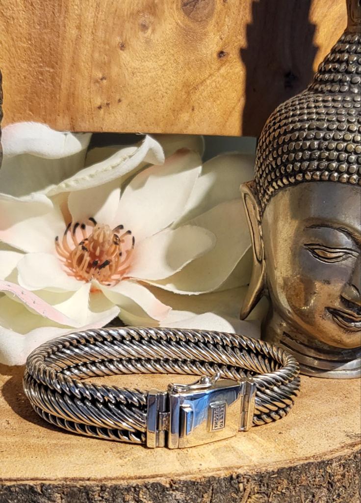 Best to Buddha EDWIN armband maat 19 925 Zilver, Ophalen of Verzenden, Nieuw, Zilver, Zilver