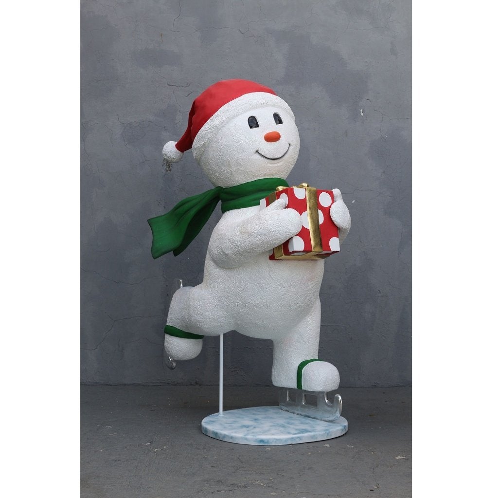 Snowman skating kado – Sneeuwpop Hoogte 216 cm, Diversen, Ophalen, HorecaBeelden, Nieuw, HorecaBeelden
