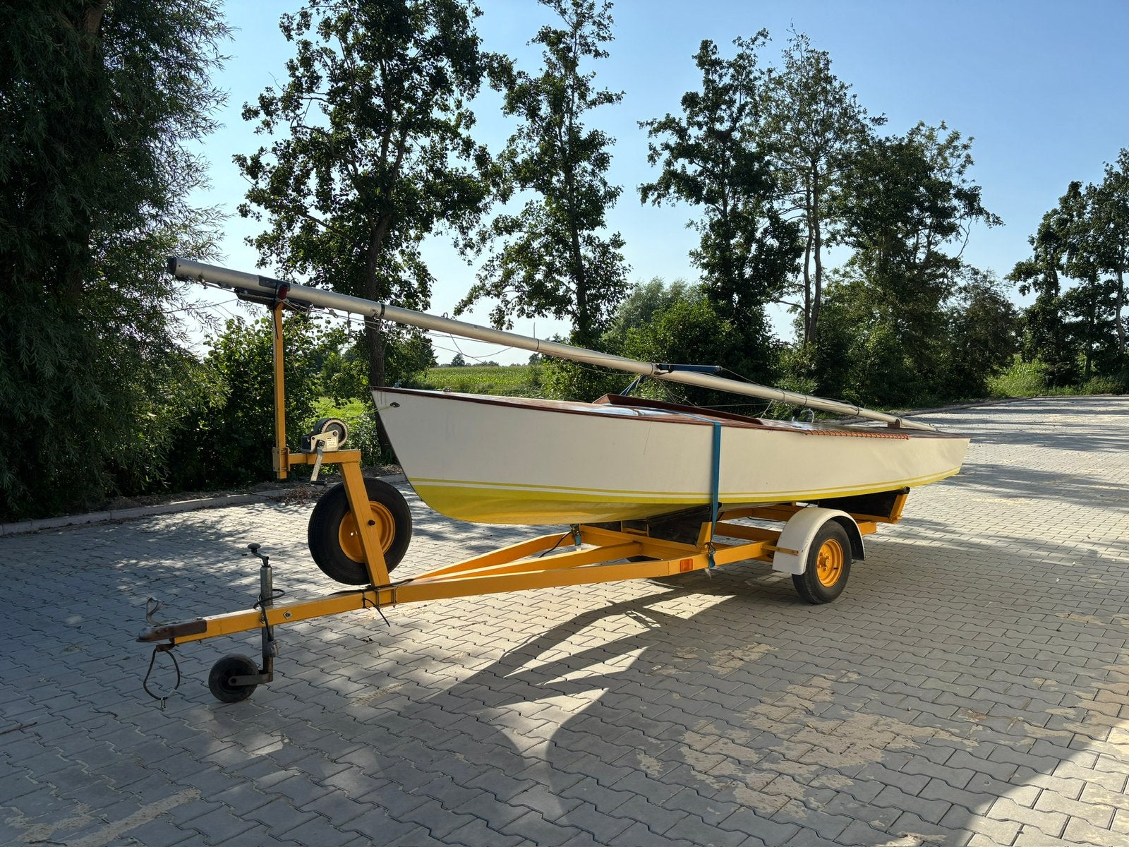 Trailer zeilboot Schakel Flying Arrow 470 FJ boottrailer, Watersport en Boten, Ophalen, Gebruikt, Minder dan 6 meter, Open zeilboottrailer