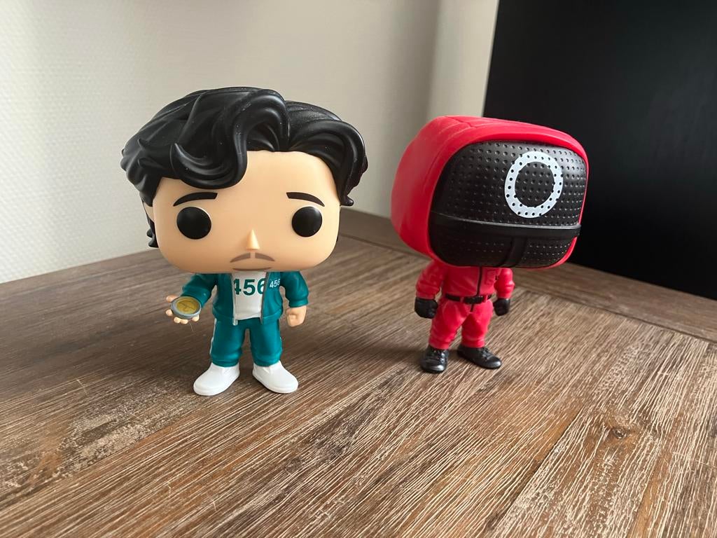 Squid Game Funko Pop Set: Speler 456 & Bewaker, Ophalen, Zo goed als nieuw