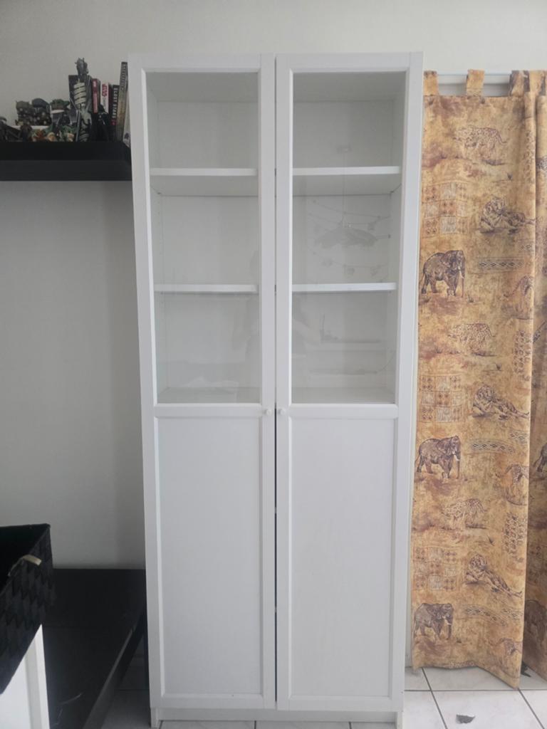 IKEA Billy boekenkast met Oxberg deuren, Ophalen, 50 tot 100 cm, 25 tot 50 cm, Gebruikt