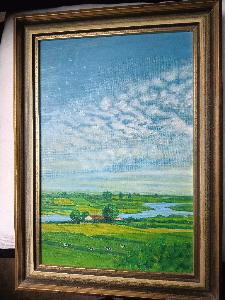Olieverfschilderij, Antiek en Kunst, Kunst | Schilderijen | Klassiek, Ophalen of Verzenden, Olieverf, Landschap