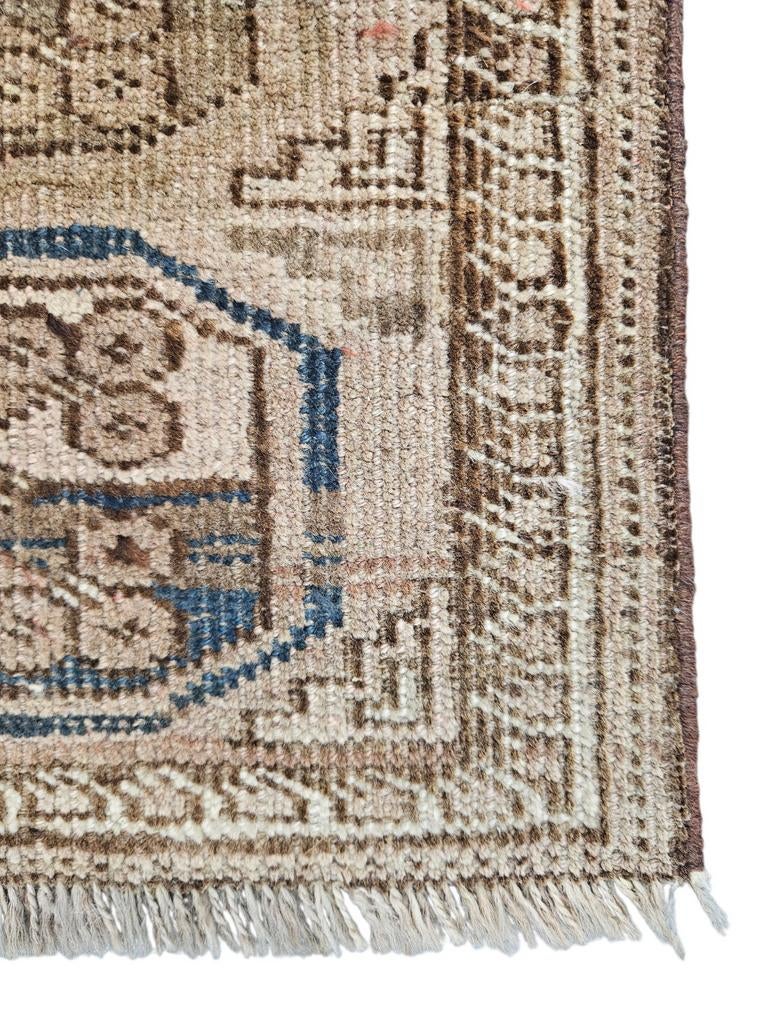 Handmade antique Persian wool Bouchara carpet mini 38x48cm, Huis en Inrichting, Stoffering | Tapijten en Kleden, Minder dan 50 cm