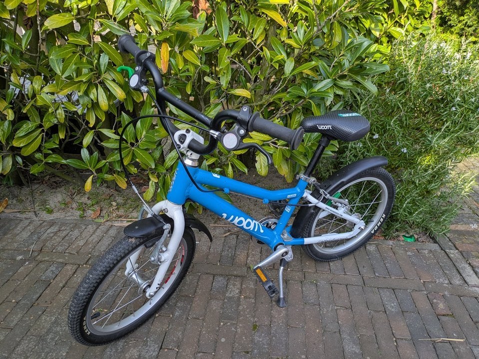 Woom 3 kinderfiets (16 inch) - blauw, Fietsen en Brommers, Fietsen | Kinderfietsjes, Ophalen, Velgrem, Woom, 16 tot 20 inch