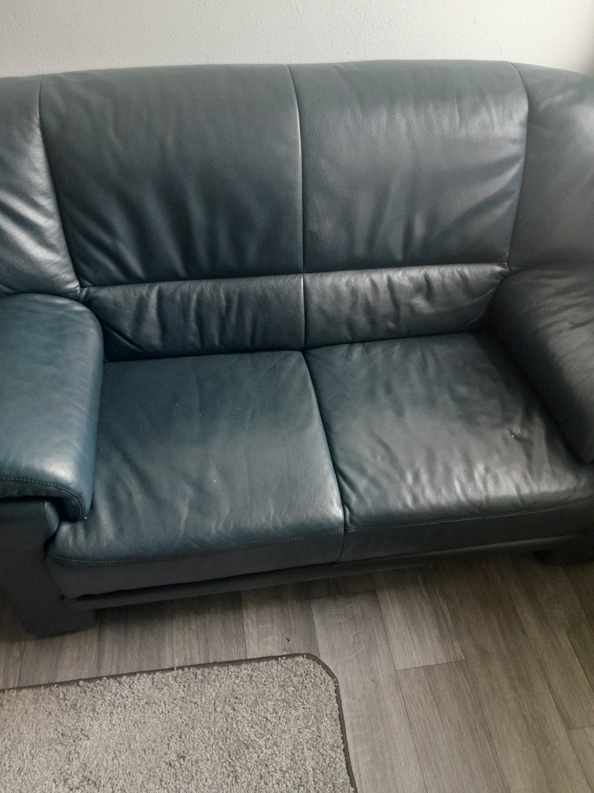 Comfortabele 2-persoons zitbank - Leer, Ophalen, Gebruikt, 150 tot 200 cm, Tweepersoons