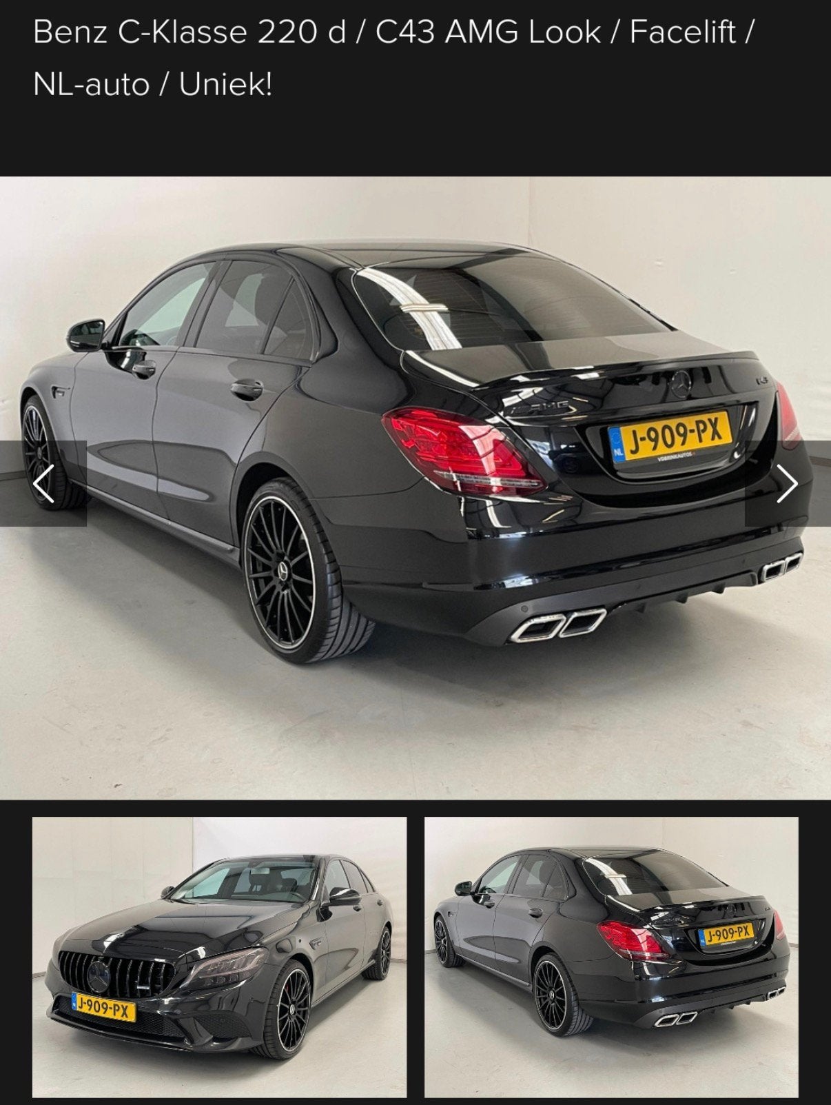 Mercedes-Benz C-Klasse C220 d 194pk 9G-TRONIC 2020 Zwart, Auto's, Automaat, Achterwielaandrijving, 1800 kg, 194 pk