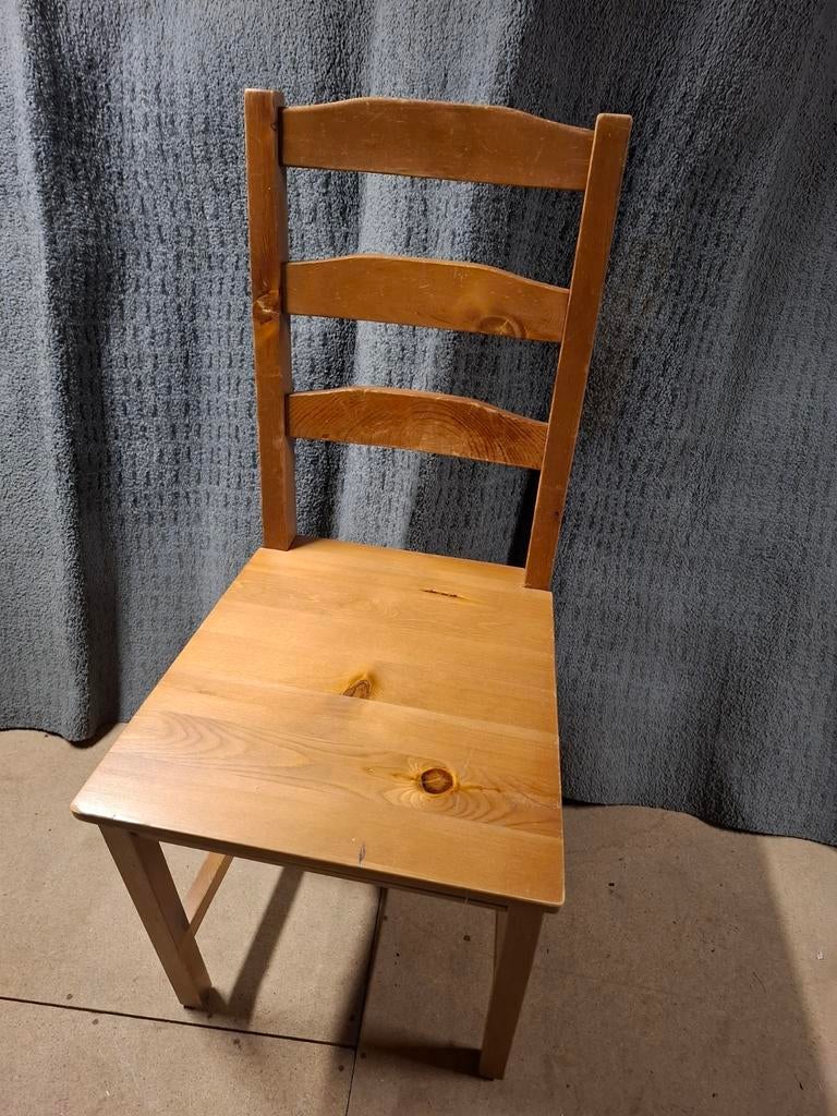 7 grenen stoelen, Antiek en Kunst, Ophalen
