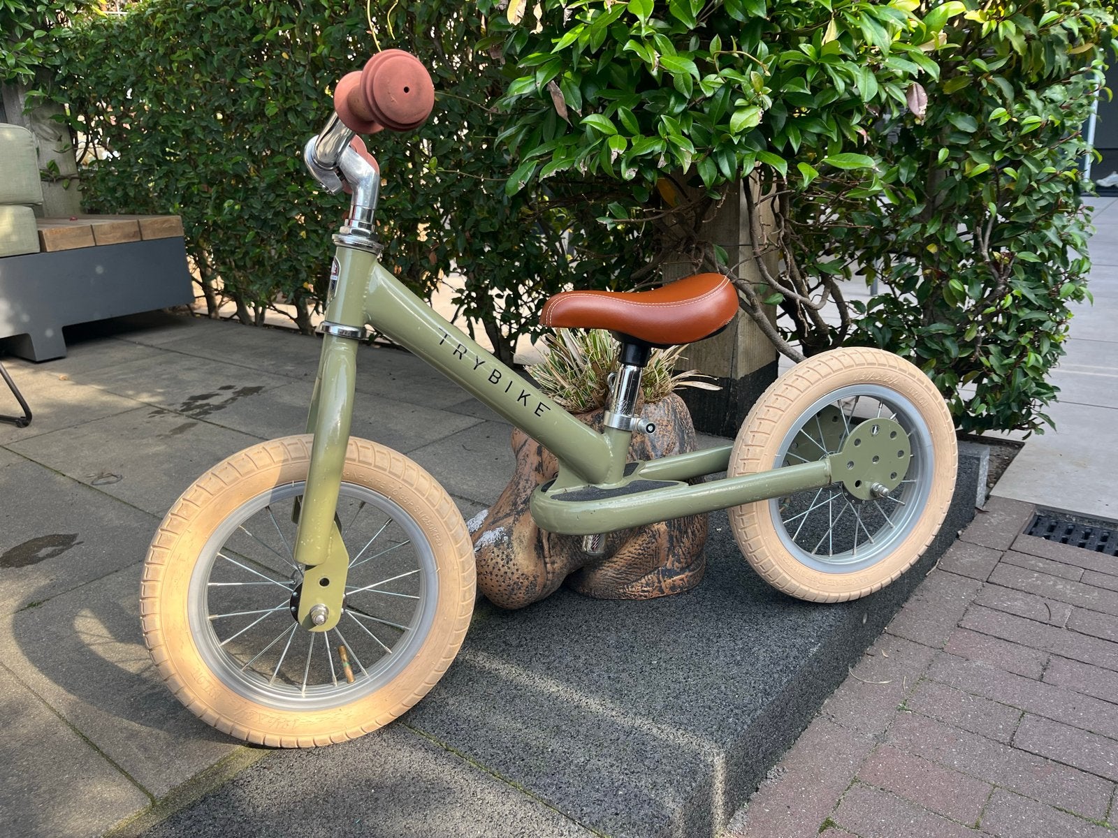 Trybike loopfiets groen - Nieuwstaat, Ophalen, Zo goed als nieuw, Minder dan 16 inch