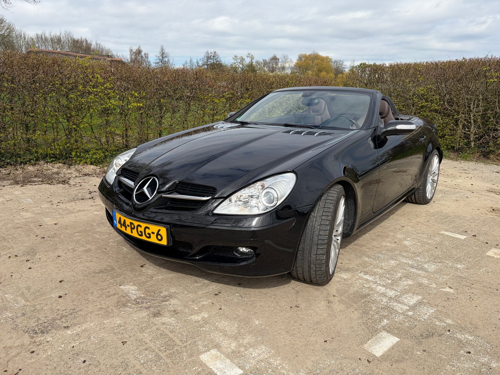 Mercedes-Benz SLK 3.0 Slk280 Roadster AUT 2006 Zwart, Auto's, Achterwielaandrijving, Automatische klimaatregeling, Cabriolet, Zwart