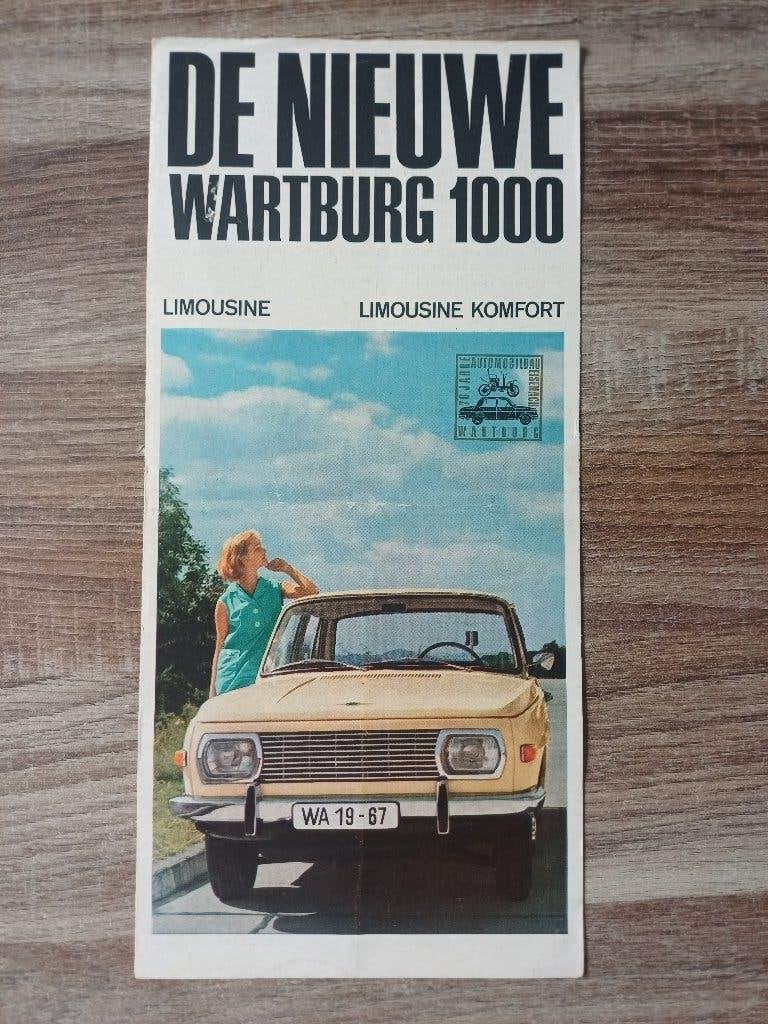 Wartburg 1000 brochure uit 1966, Verzenden, Gelezen, Overige merken