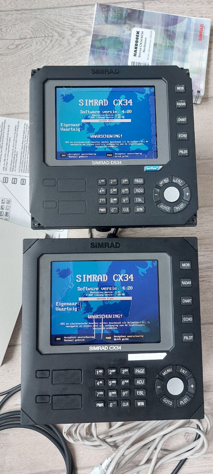 Simrad CX34/Simrad DS34 kaartplotter fishfinder radar, Ophalen of Verzenden, Zo goed als nieuw, Kaartplotter of Fish Finder