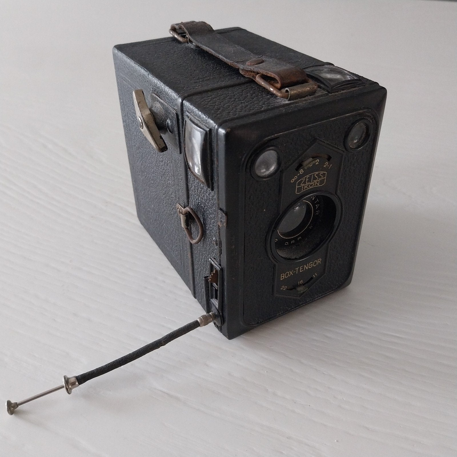 Zeiss Ikon Box-Tengor Boxcamera met ontspanner, Ophalen of Verzenden, Gebruikt, Compact, Overige Merken