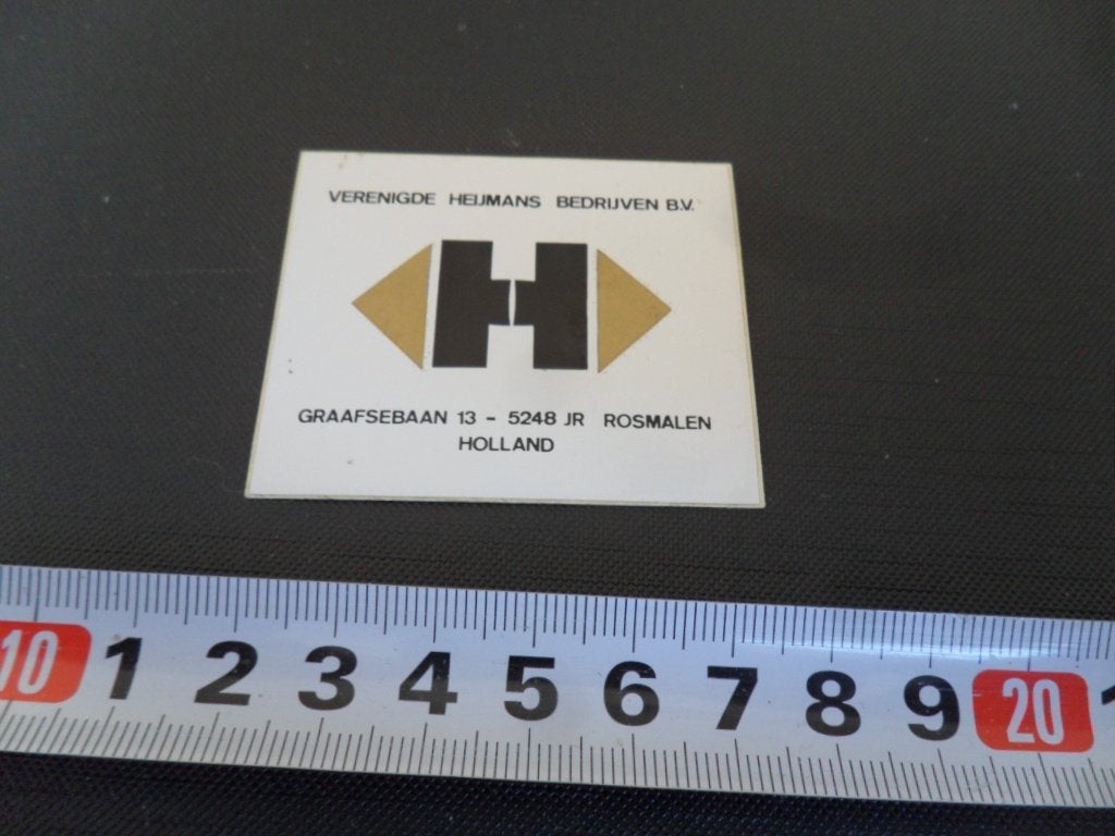 sticker Rosmalen Verenigde HEIJMANS Bedrijven bv  *, Ophalen, Zo goed als nieuw