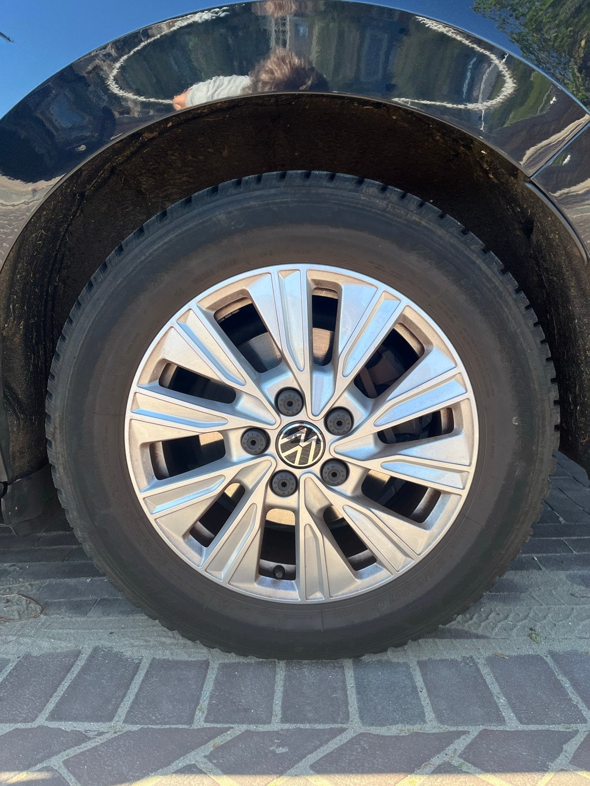 4 stuks velgenset VW met winterbanden, Auto-onderdelen, Ophalen, Gebruikt, Banden en Velgen, Winterbanden